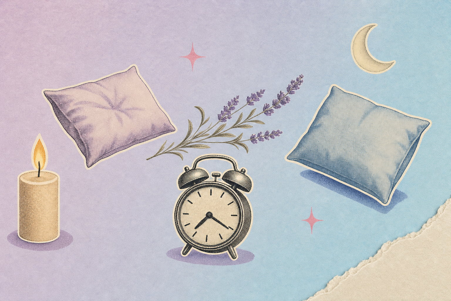 Collage editorial sobre dormir separados sin perder intimidad