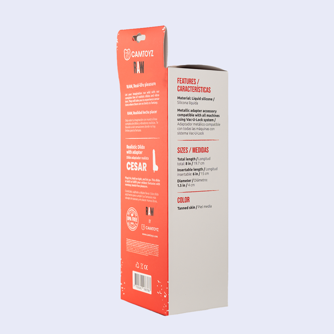 Cesar Dildo Ultrarealista con Adaptador Camtoyz Sex Machine Lovense