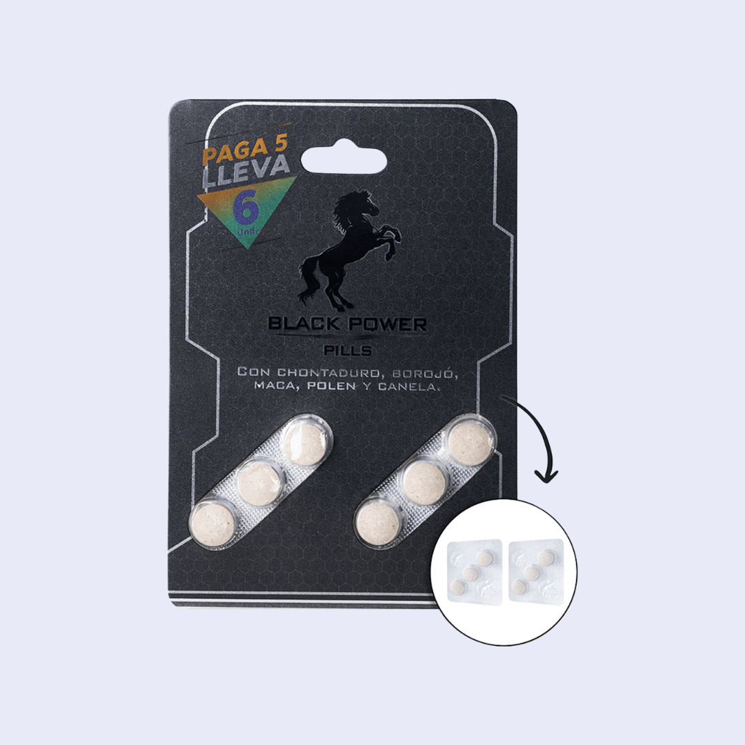 Energizante Black Power Pills x 5 + 1 Gratis - La Pepa