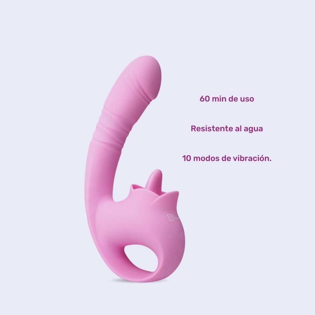 Vibrador Doble Estimulación con Lengua Rotatoria Lissa