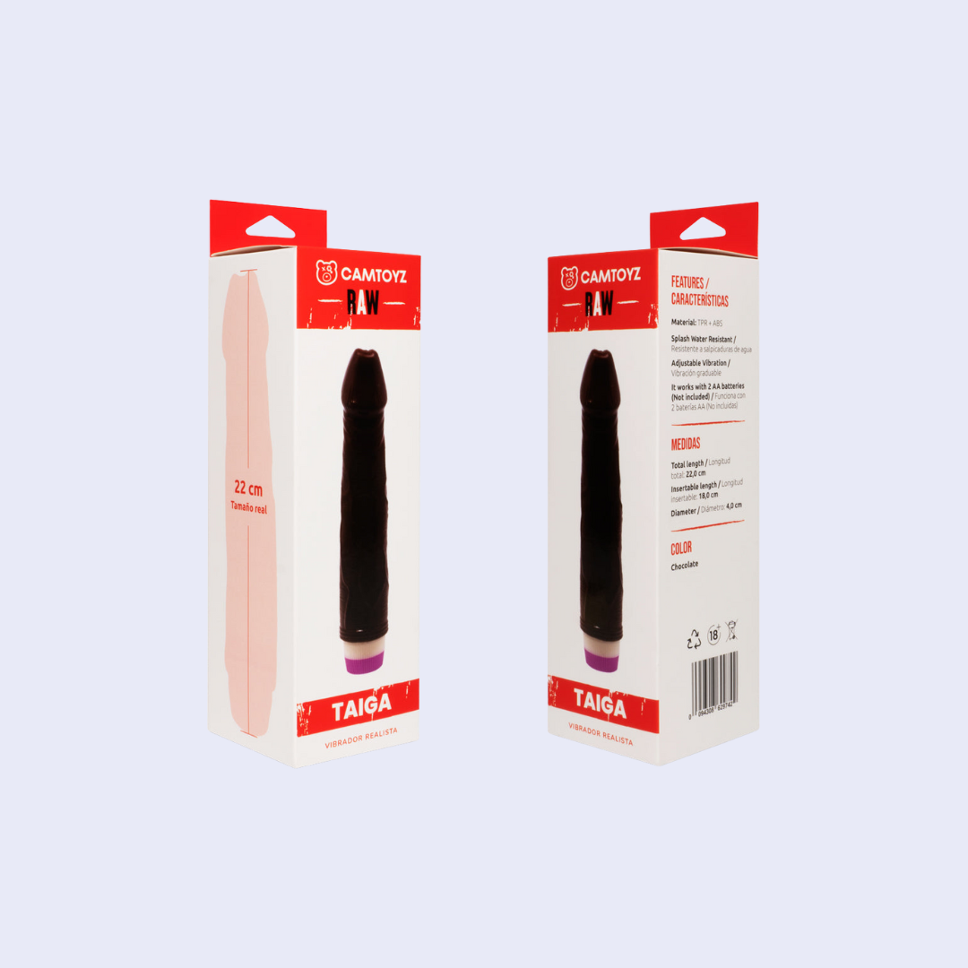 Consolador Vibrador Taiga 22 cm - La Pepa