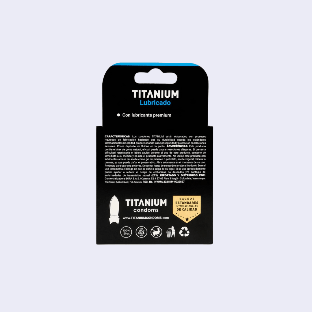 6x3 = 18 Condones Titanium Lubricado - La Pepa
