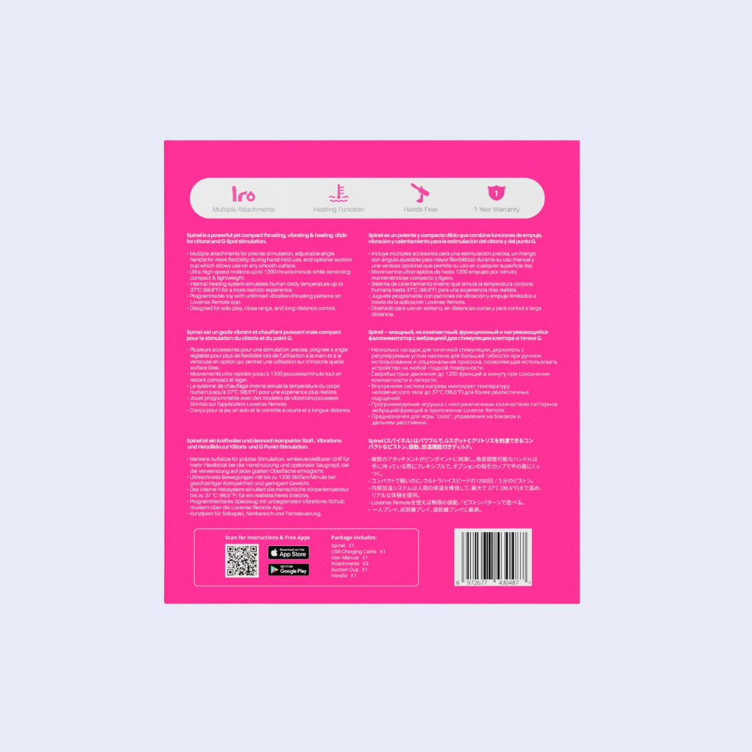 Lovense Spinel: Masajeador con Empuje, Vibración y Calentamiento