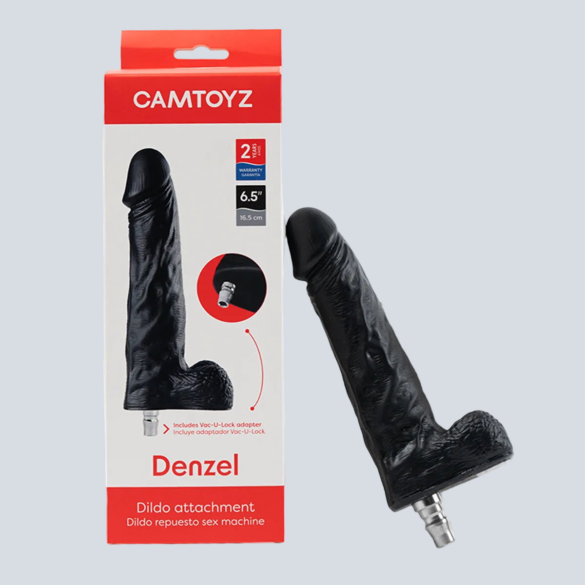 Denzel Dildo Ultrarealista con Adaptador Camtoyz