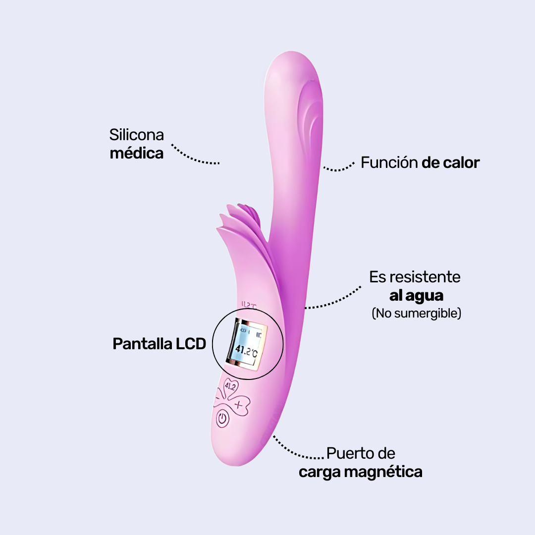 Vibrador Doble Nelea Rosado - CamToyz - La Pepa