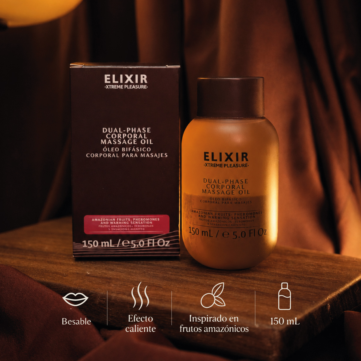 Aceite Bifásico Corporal para Masajes Elixir 150 ml