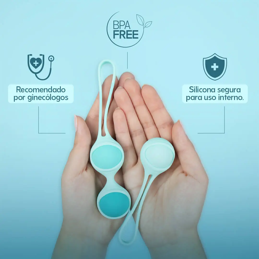 Uva Bolas Kegel | Kit de 3 bolas y 2 bandas de silicona
