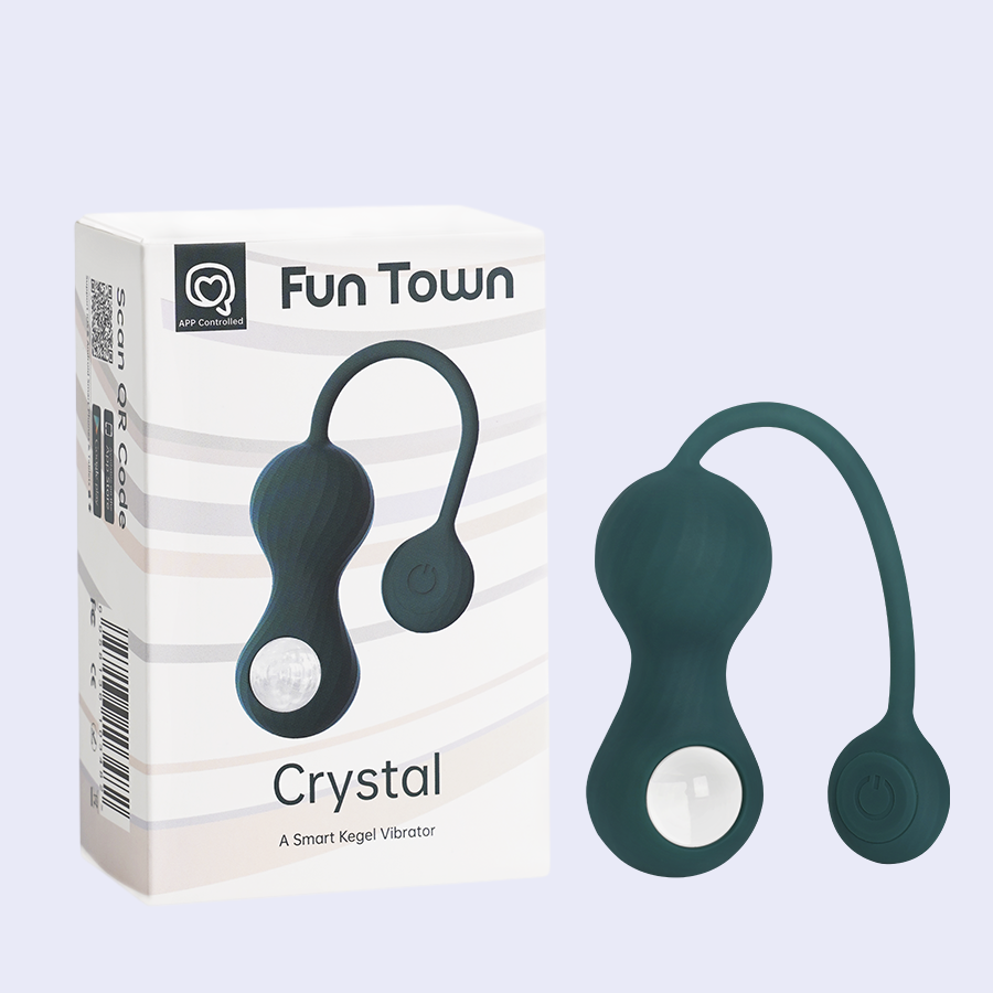 Funtown Crystal Bolas Vaginales Vibradoras Kegel Controladas por App