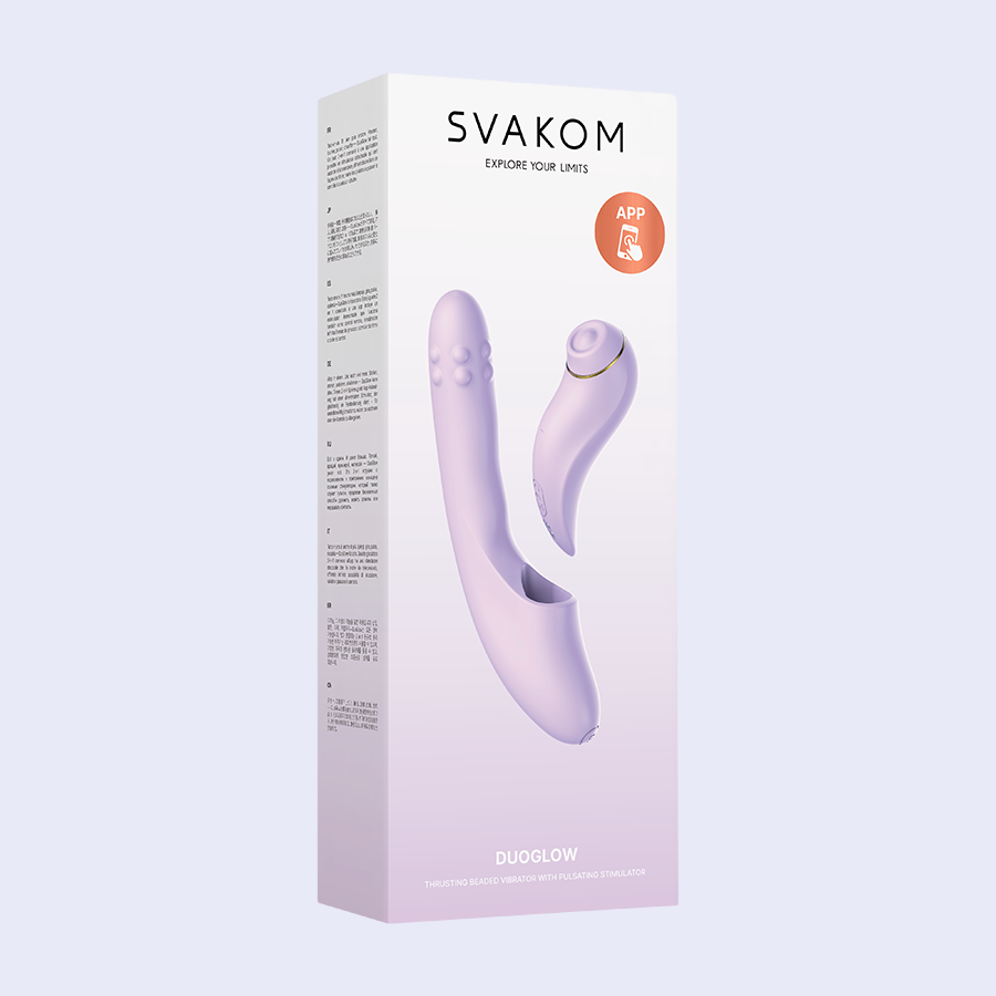 Svakom DuoGlow Vibrador de Empuje con Perlas Giratorias y Estimulador Pulsante