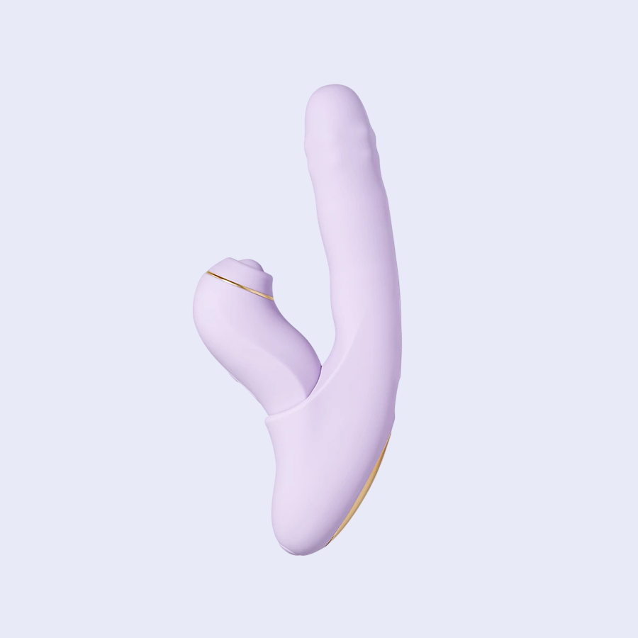 Svakom DuoGlow Vibrador de Empuje con Perlas Giratorias y Estimulador Pulsante