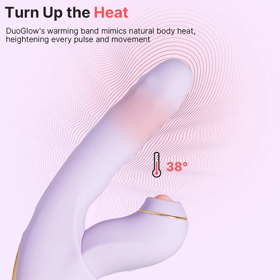 Svakom DuoGlow Vibrador de Empuje con Perlas Giratorias y Estimulador Pulsante