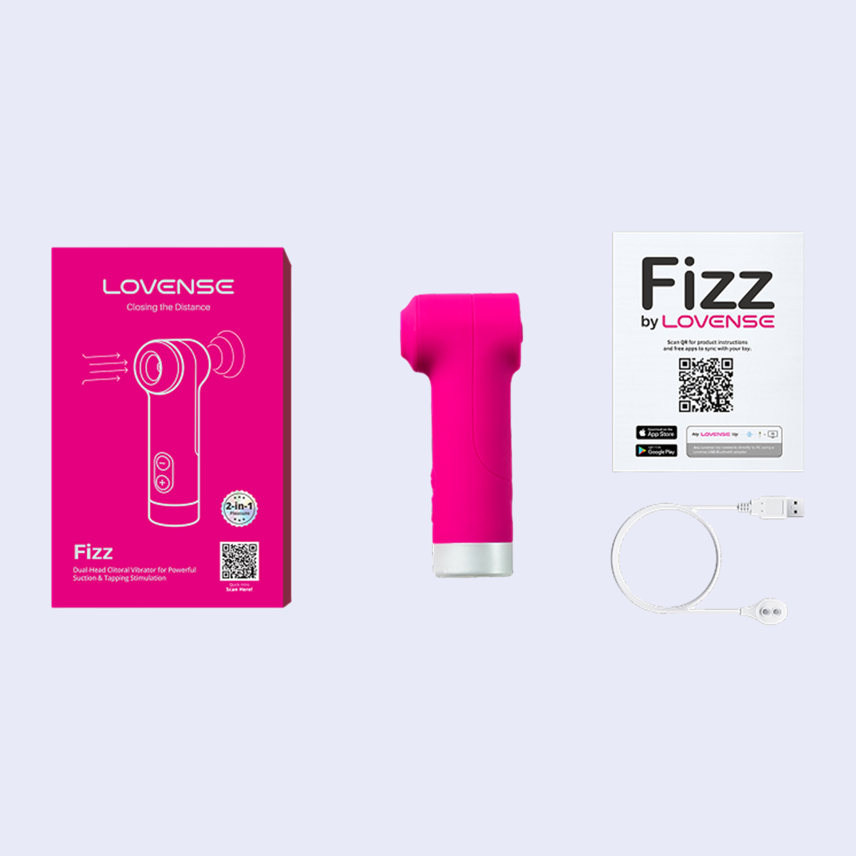 Lovense Fizz Vibrador Clitoriano con Succión y Golpeteo