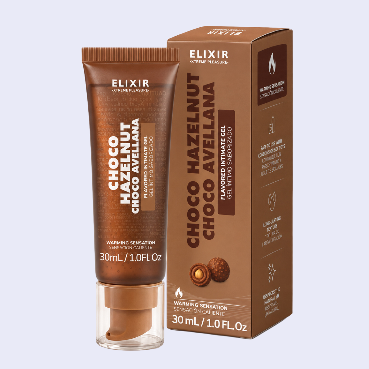 Lubricante Saborizado Choco Avellana Elixir 30 ml