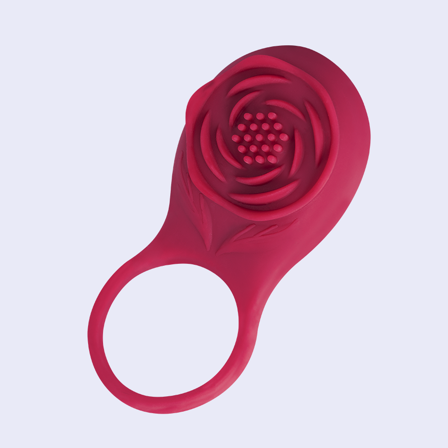 Guiacereza Rose Cock Ring: Anillo Vibrador en Forma de Rosa con App