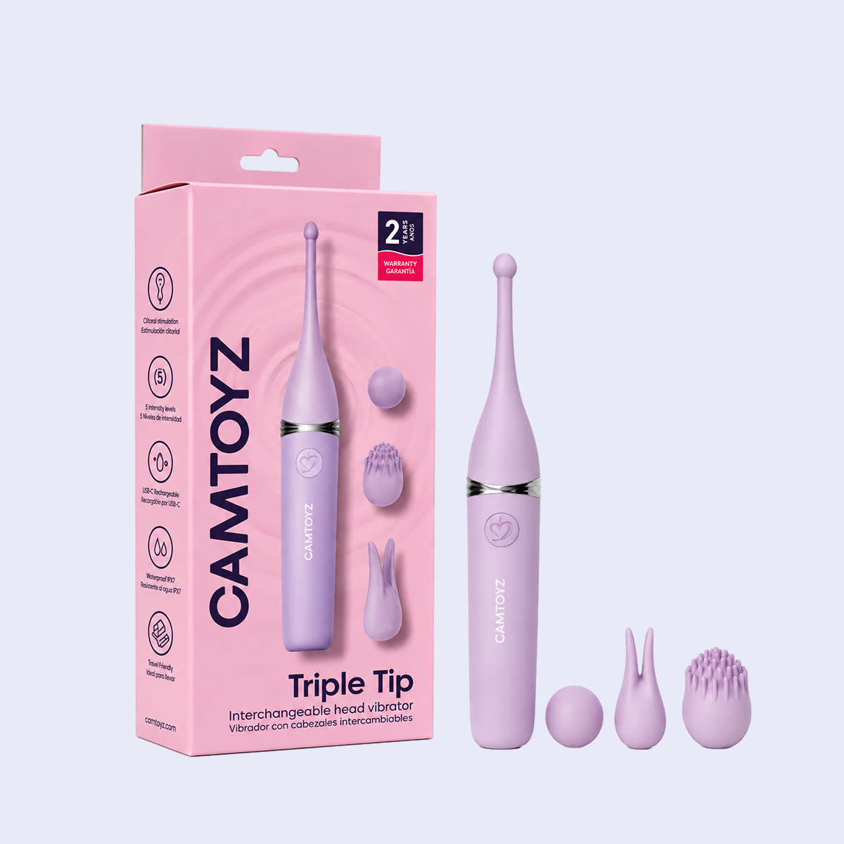 Triple Tip Vibrador Camtoyz