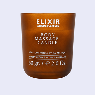 Vela Corporal para Masajes Elixir - Aroma Amaderado