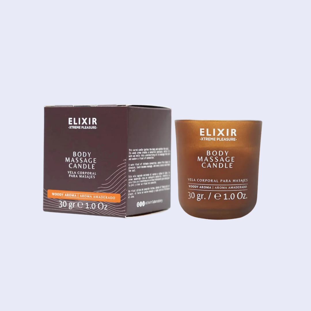 Vela Corporal para Masajes Elixir - Aroma Amaderado
