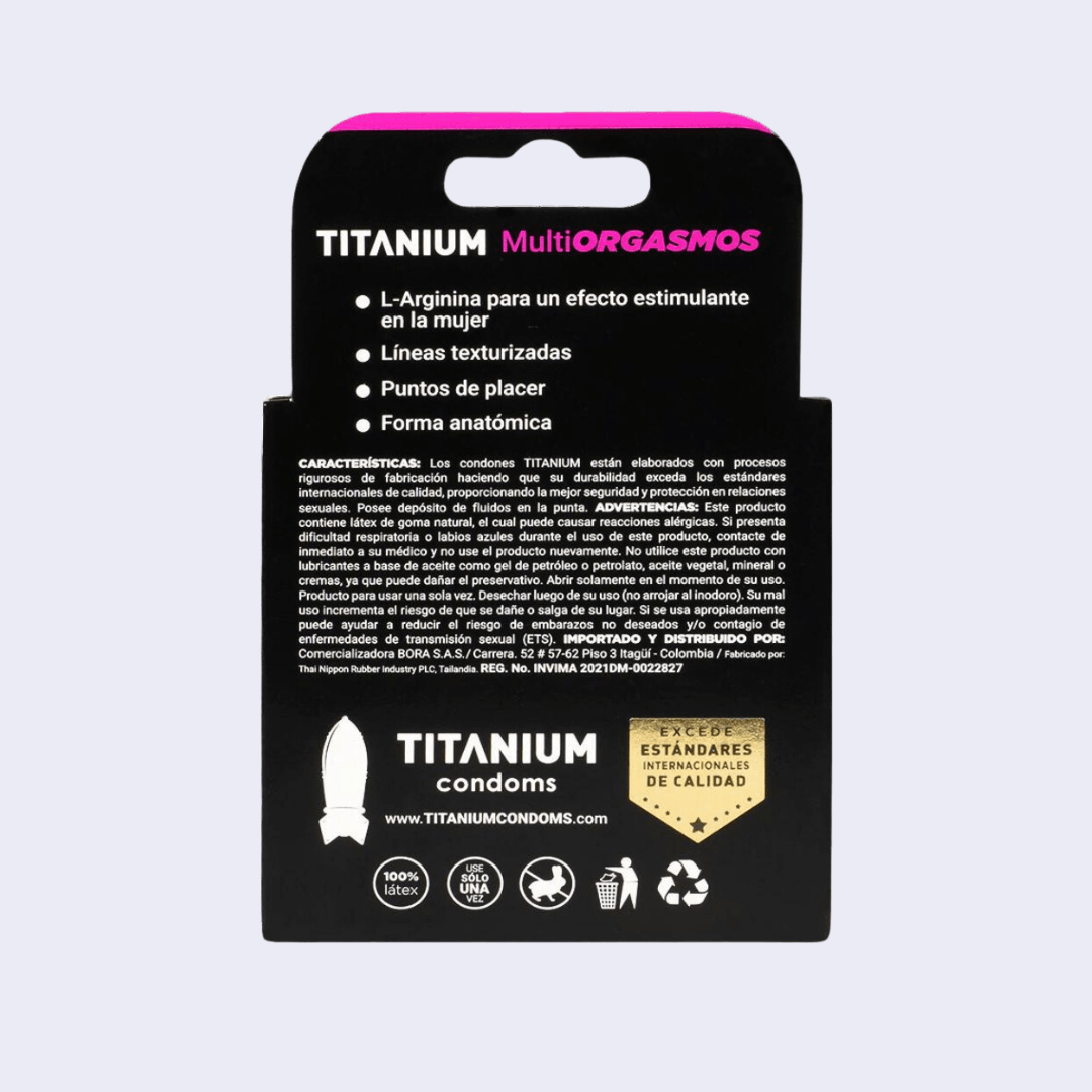 Condones Titanium Multiorgasmos x 3