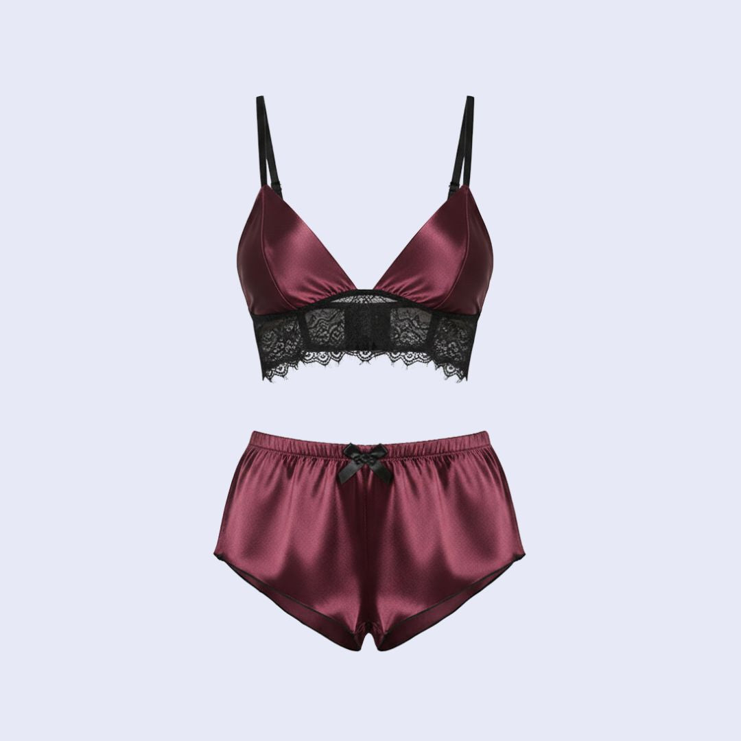Pijama Leila Vinotinto - Conjunto Seductor y Cómodo