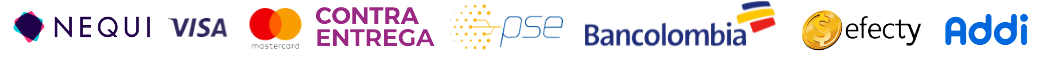 Métodos de pago aceptados
