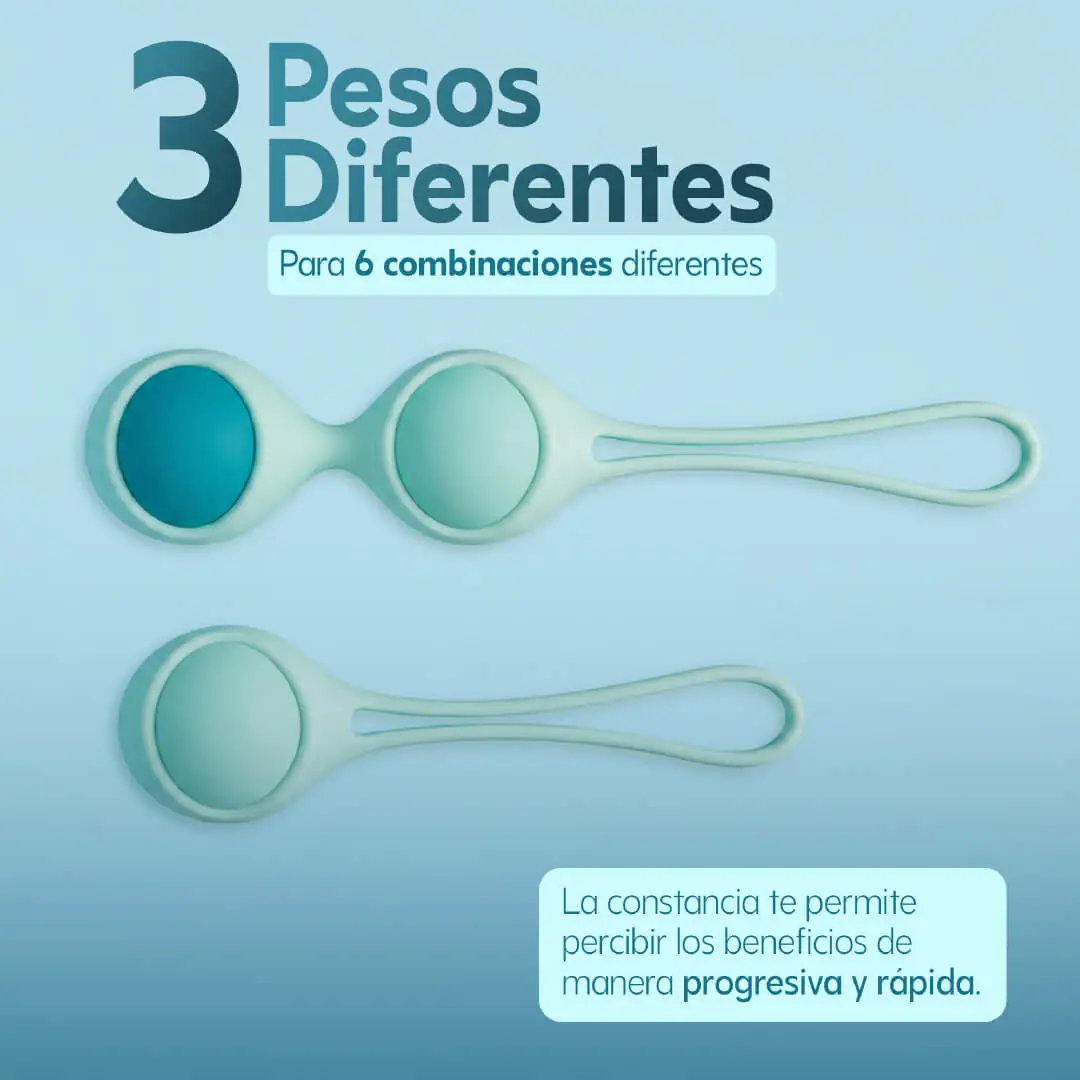 Uva Bolas Kegel | Kit de 3 bolas y 2 bandas de silicona