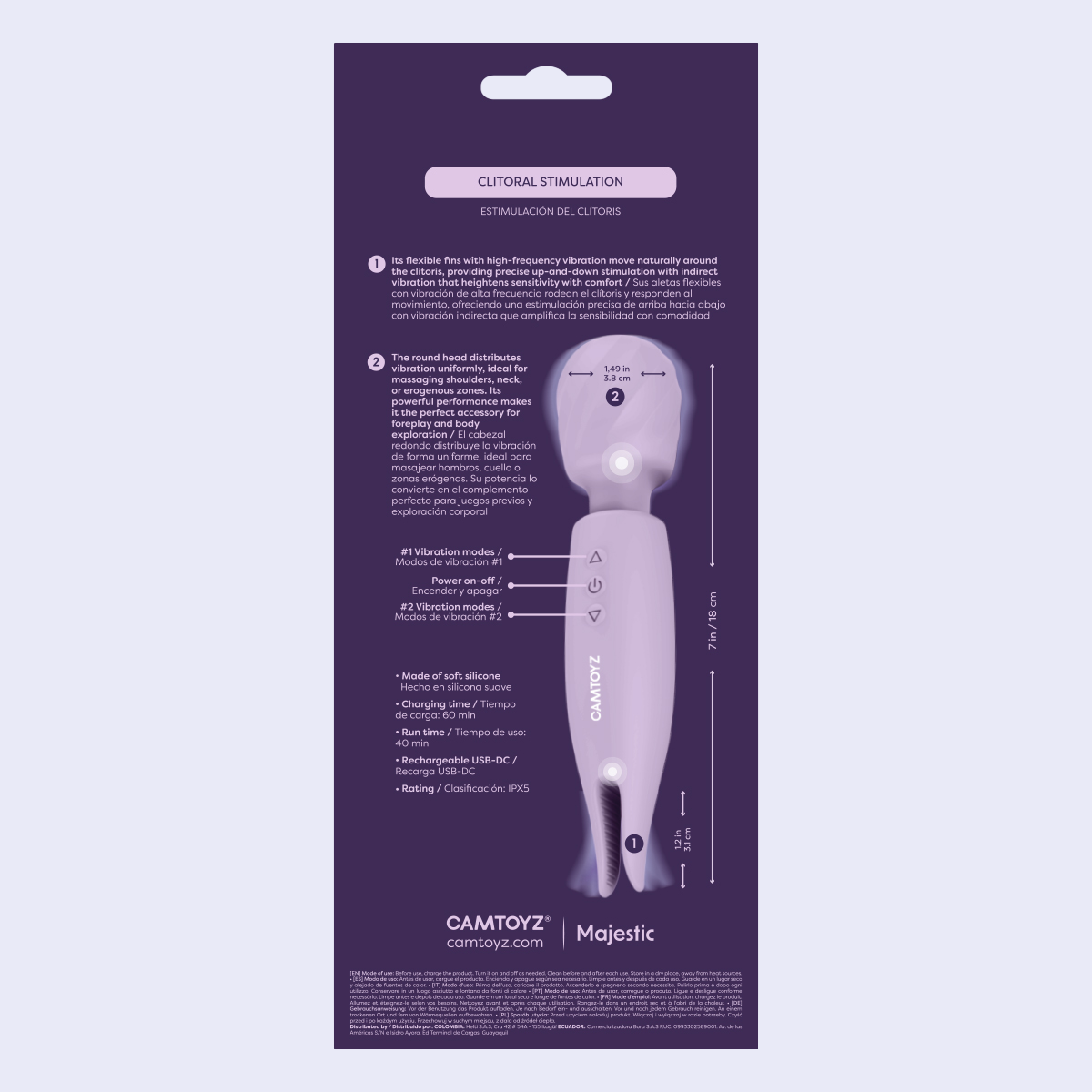 Double Wand Vibrador Wand Doble Camtoyz