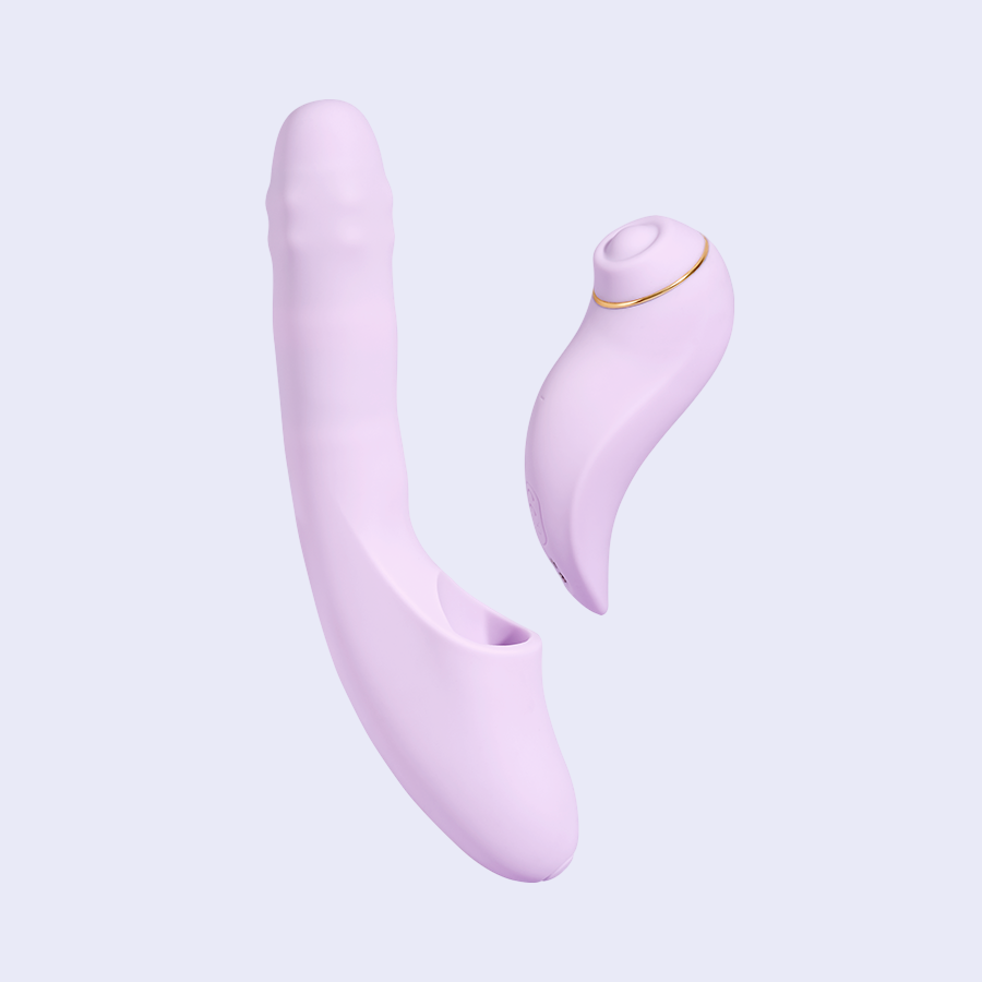 Svakom DuoGlow Vibrador de Empuje con Perlas Giratorias y Estimulador Pulsante