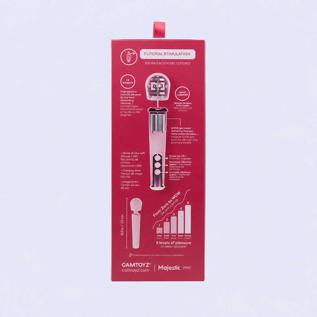 Vibrador Camtoyz Majestic PRO Wand Intense