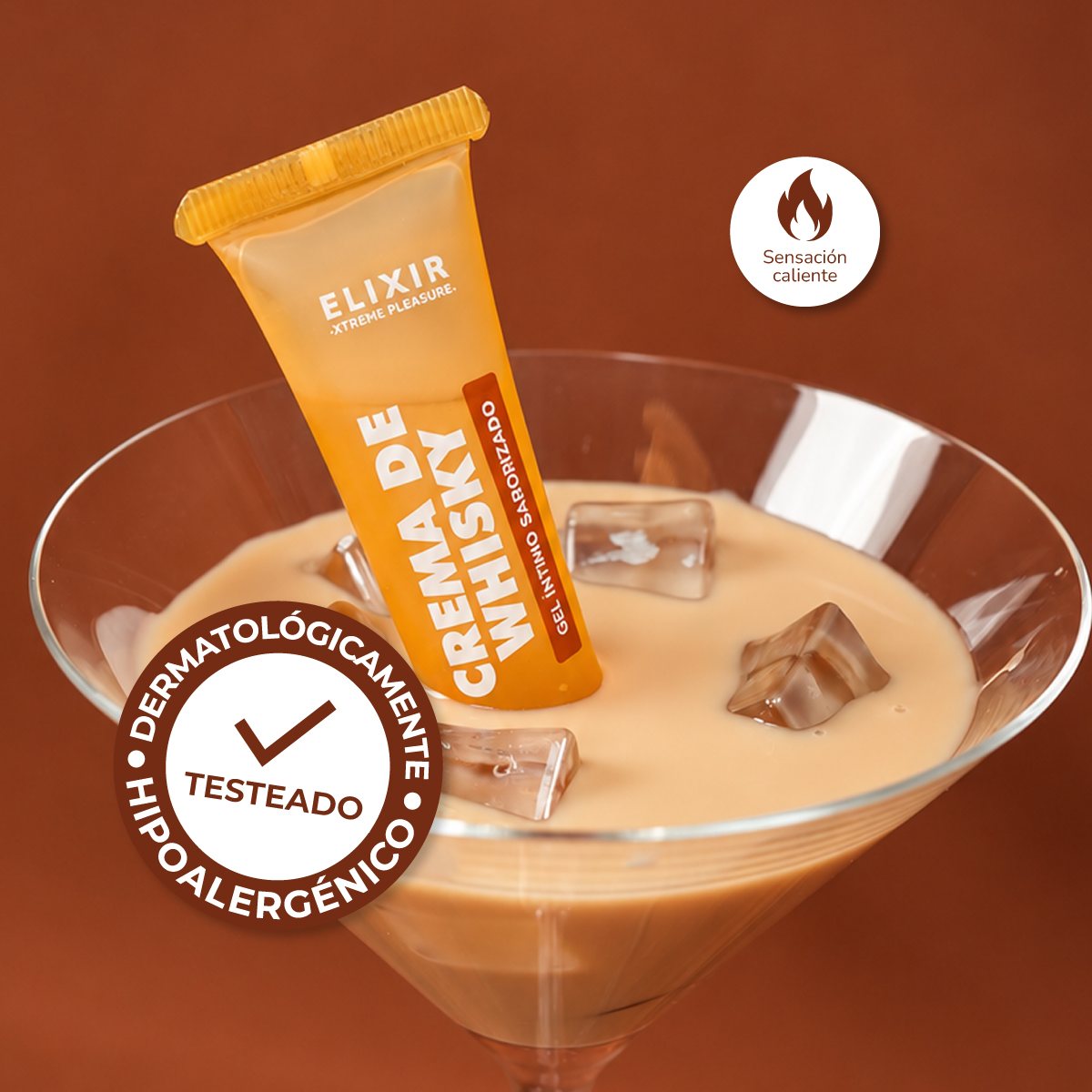 Lubricante Saborizado Crema de Whisky Elixir 15 ml