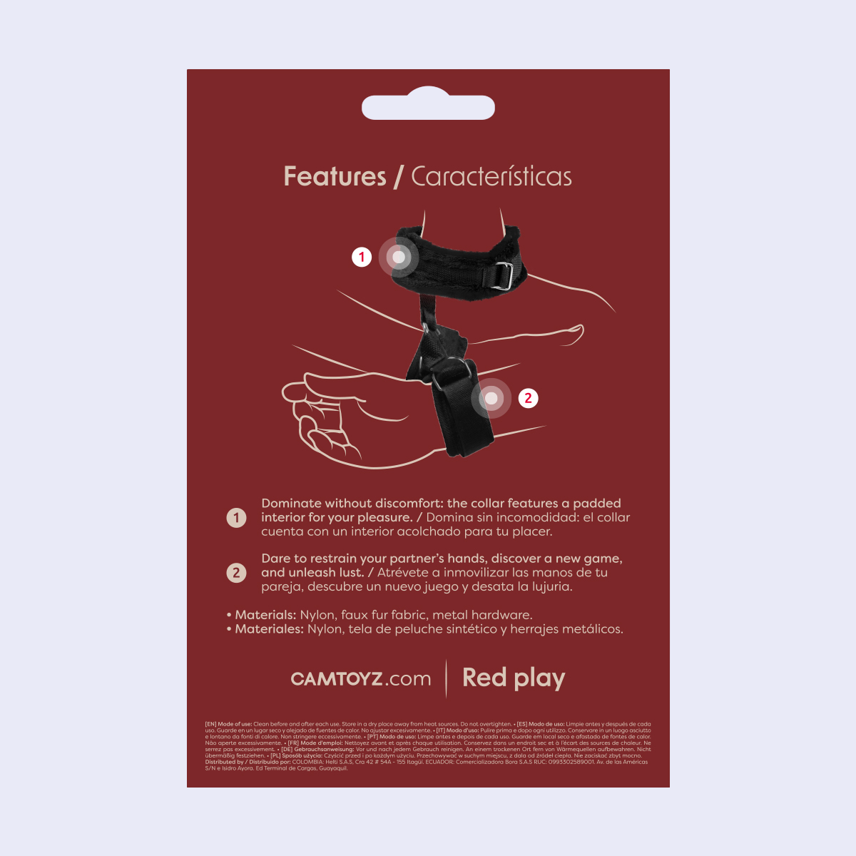 Obedience Collar con Esposas para Muñecas CamToyz