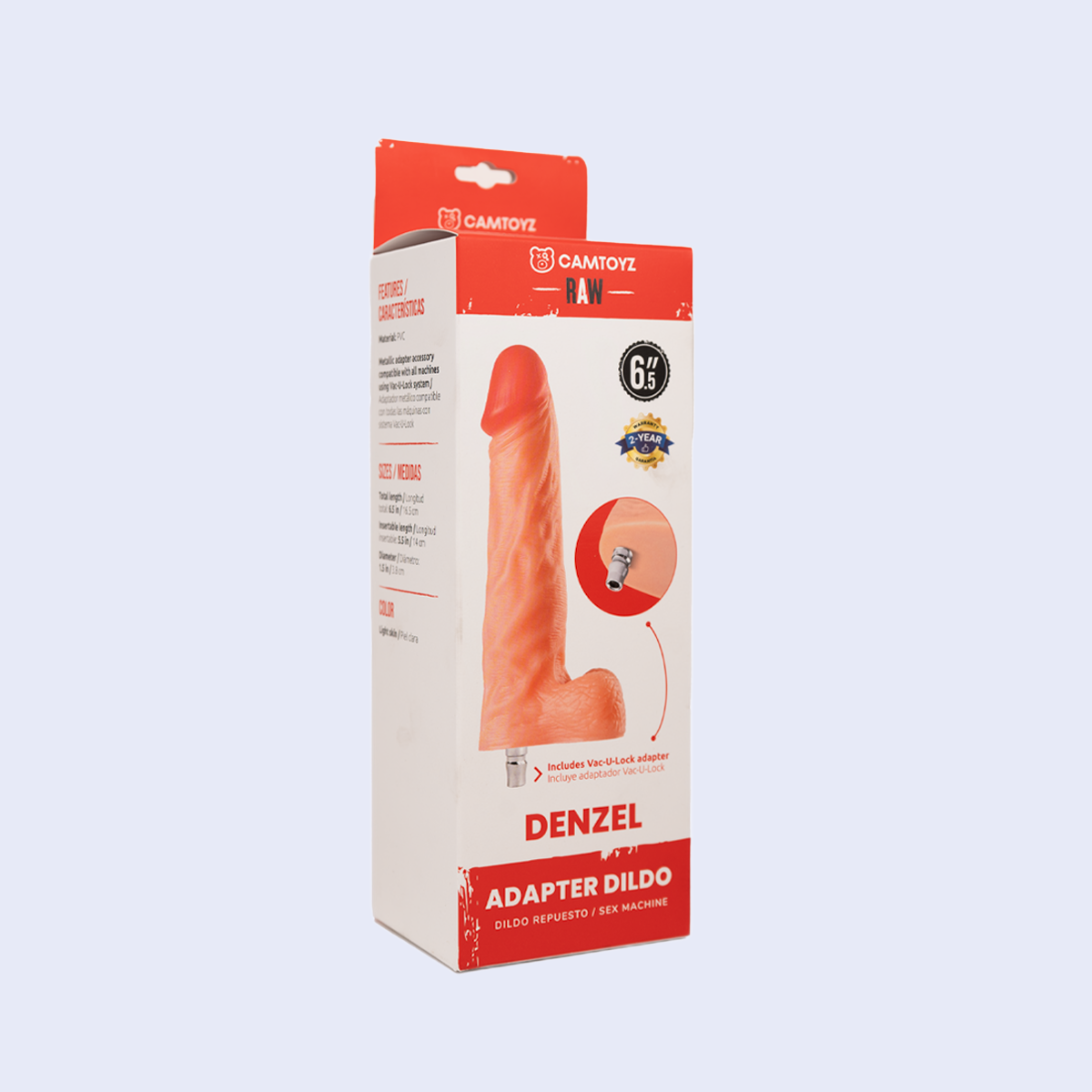 Denzel Dildo Ultrarealista con Adaptador Camtoyz