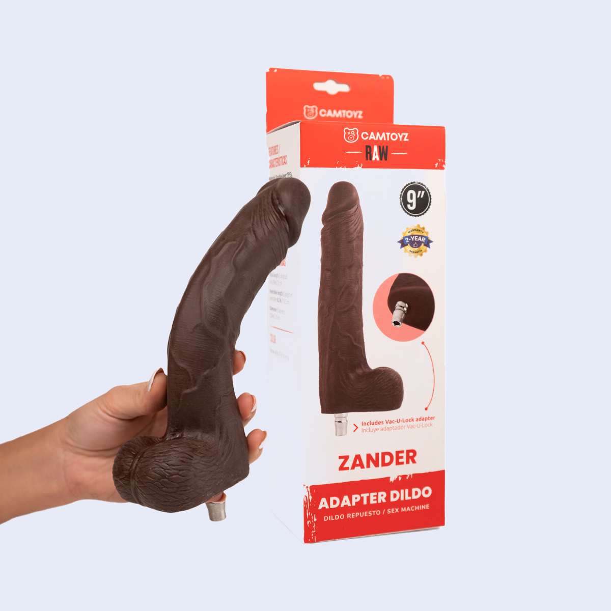 Zander Dildo Ultrarealista con Adaptador Camtoyz Sex Machine Lovense