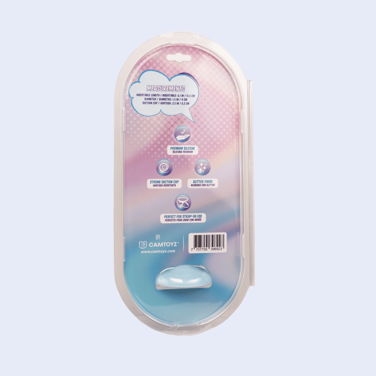 Dildo Azelea Camtoyz con Glitter y Ventosa