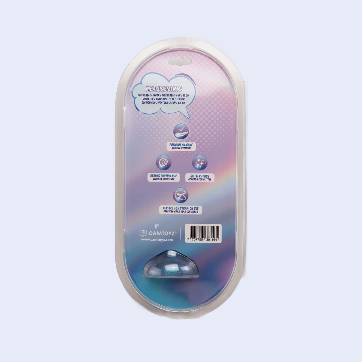 Dildo Auralia Camtoyz con Glitter y Ventosa
