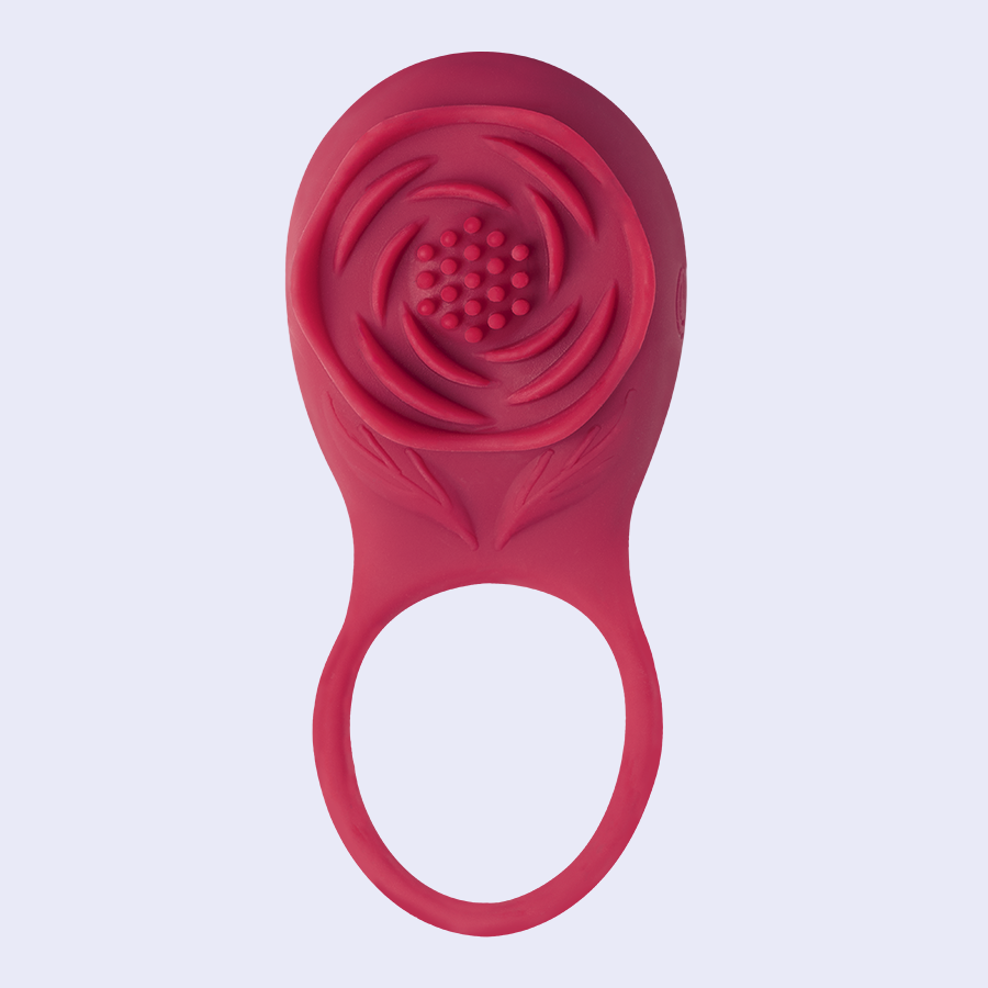 Guiacereza Rose Cock Ring: Anillo Vibrador en Forma de Rosa con App