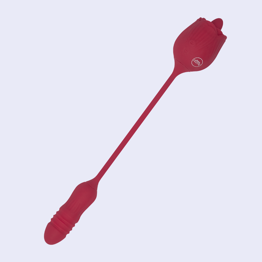 Sensual Dezire Rose Sex: Succionador en Forma de Rosa con Bala Thrusting