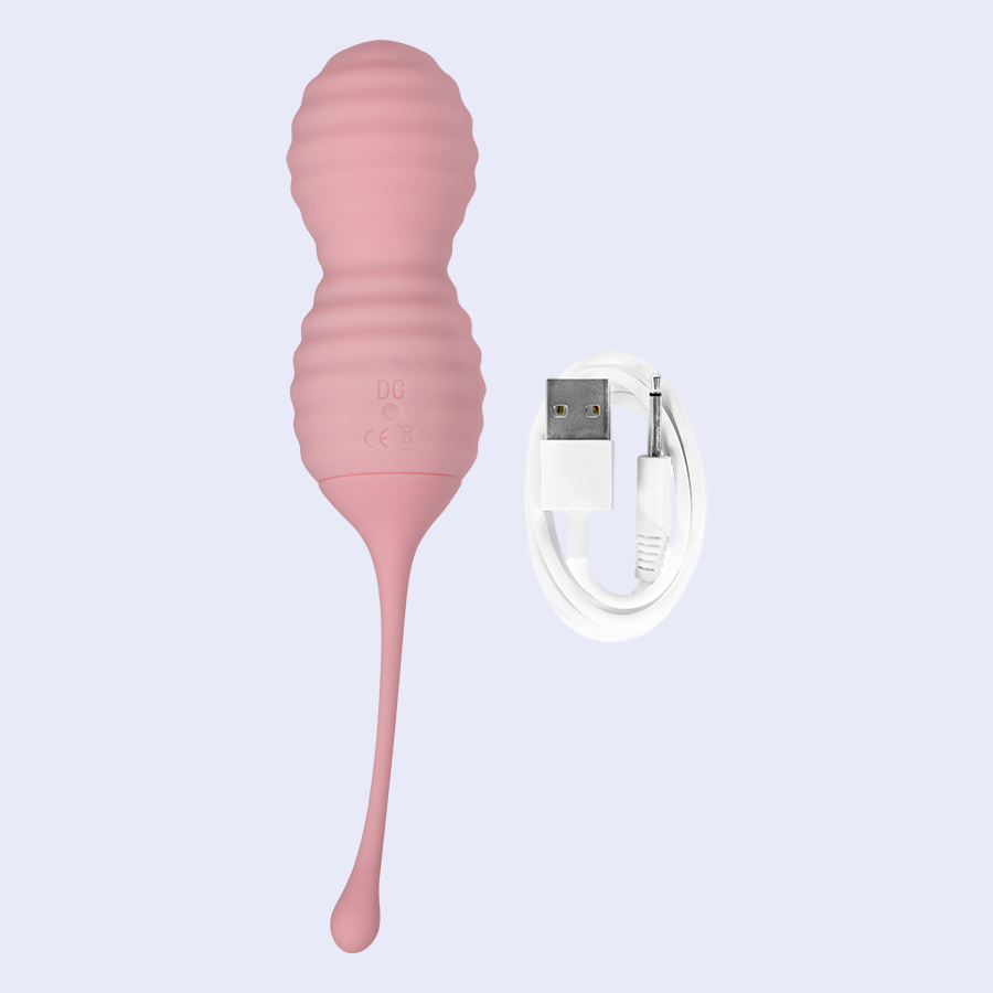Shande Rolling Rose Vibrador Bolas Kegel Rosado con Control Remoto