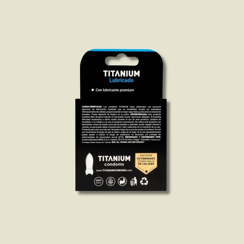 Condones Titanium Lubricado x 3 - La Pepa